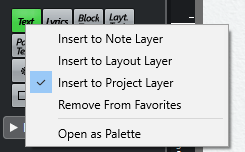 Insert to project layer