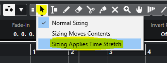 sizing applies time stretch