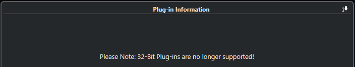 Message Cubase Plug ins 32 bits