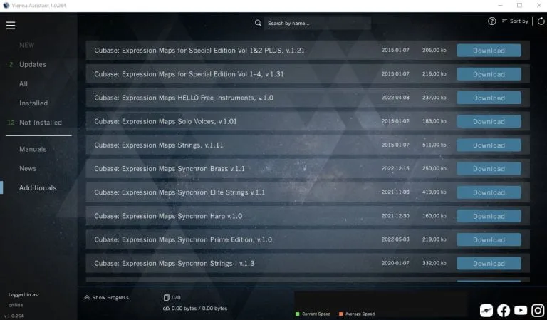 VSL Expression Maps T&eacute;l&eacute;chargement via VSL assistant