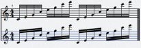 score flat beam - ligatures des notes plate